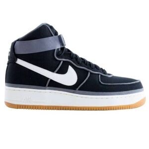 NIKE Air Force 1 High '07 LV8 'Black Sail Team Orange' Sneakers Size 10